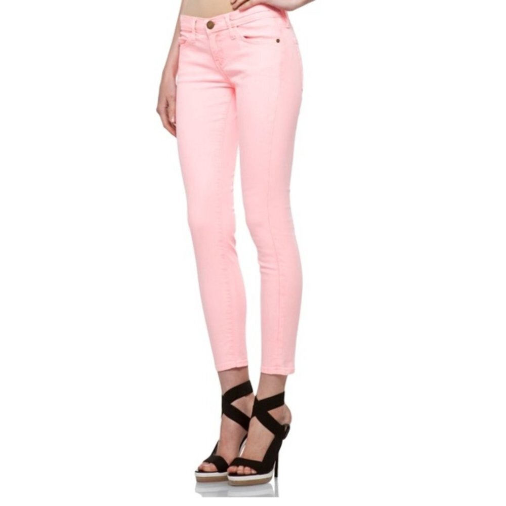 Current Elliott Stiletto Day Glow Pink Jeans 28 Celebrity Favorite! Skinny